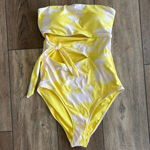 Women’s Aerie Pink/Yellow one piece swimsuit